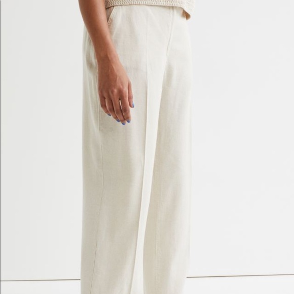 H&M straight leg linen blend pants, size 14 - Picture 6 of 7